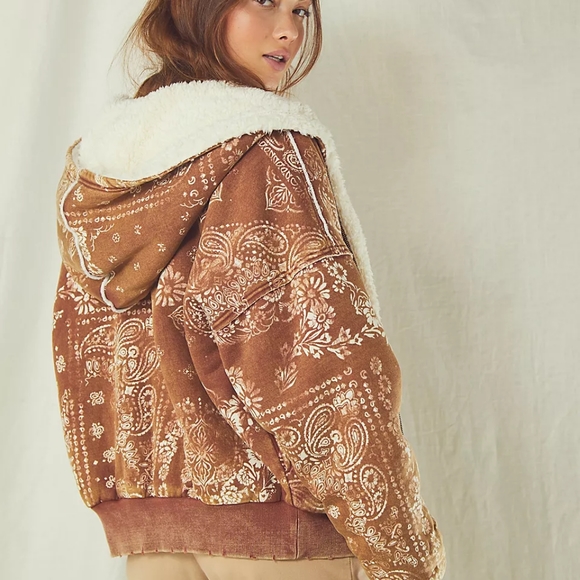 Free People Sherpa Billie Jacket Copper 